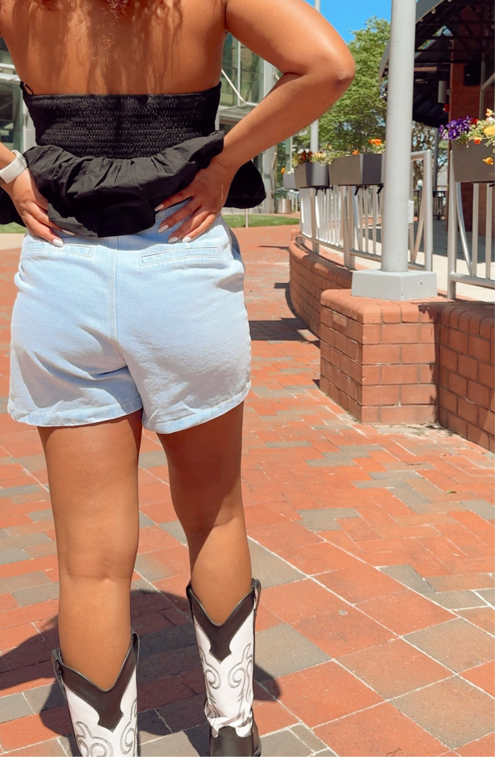 Classic Denim Mom Shorts