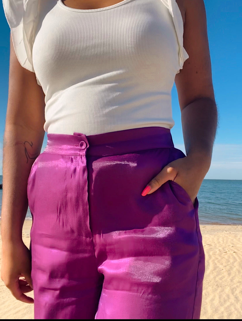 Satin Straight Leg Pants