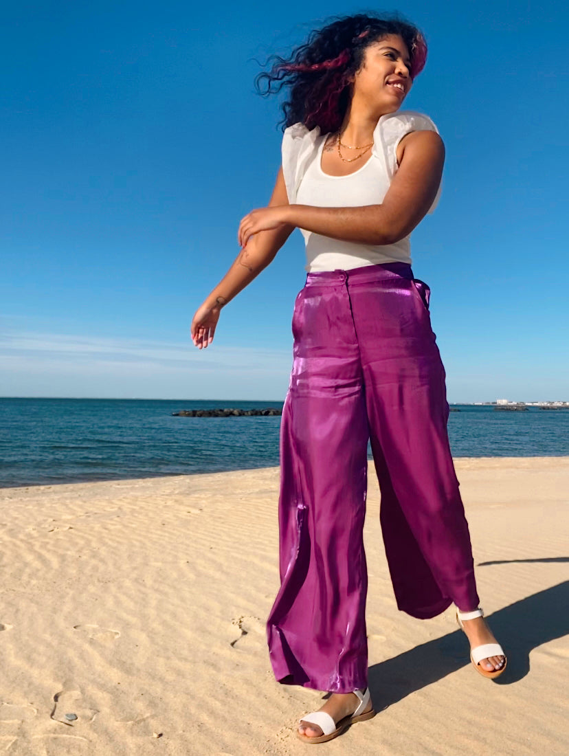 Satin Straight Leg Pants