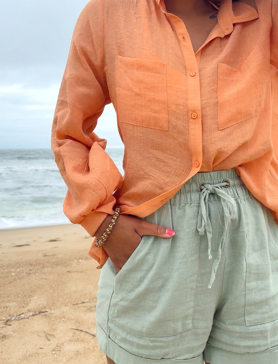 Orange Crush Button Down
