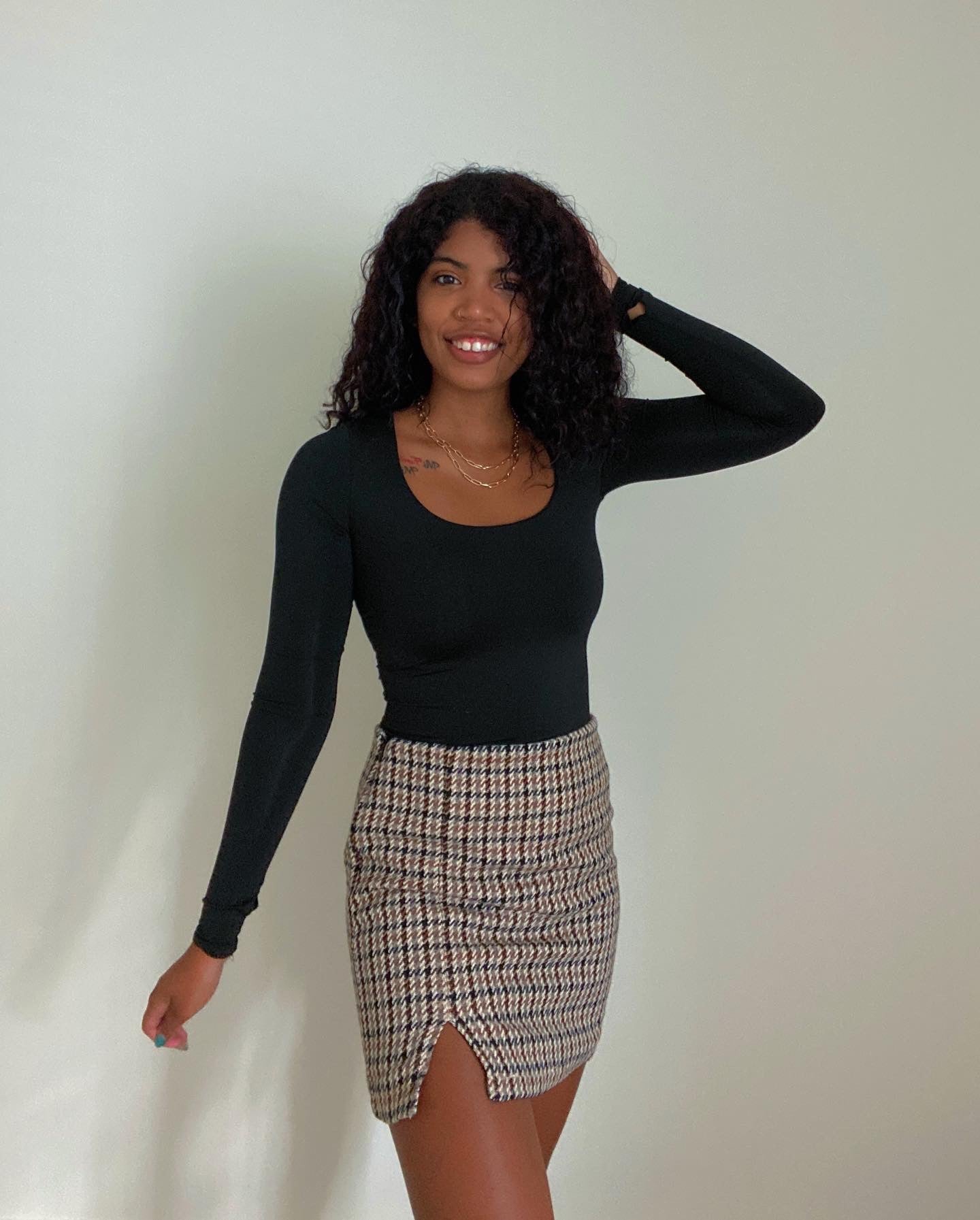 Heavenly Houndstooth Skirt