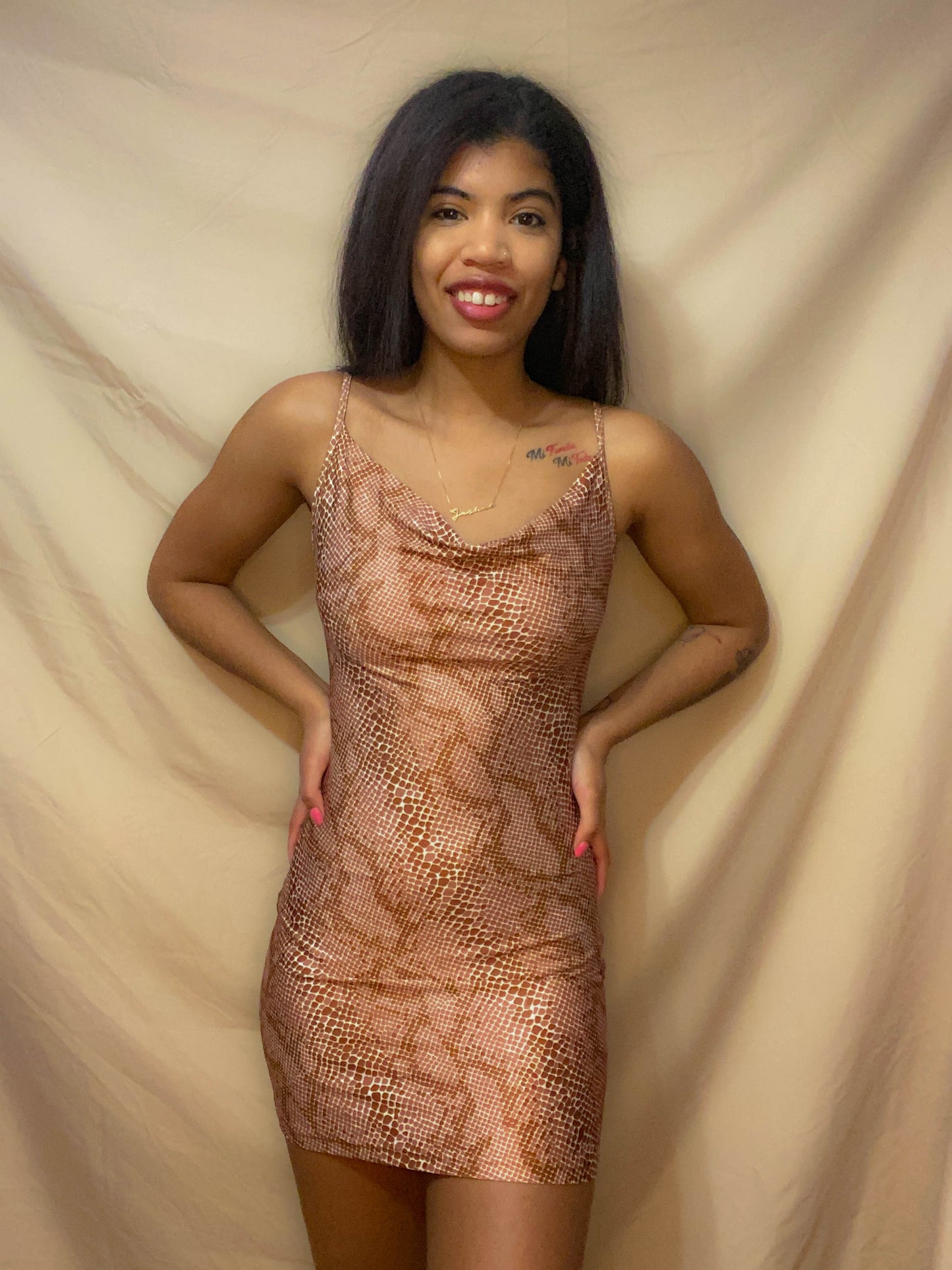 Snake Skin Bodycon Dress