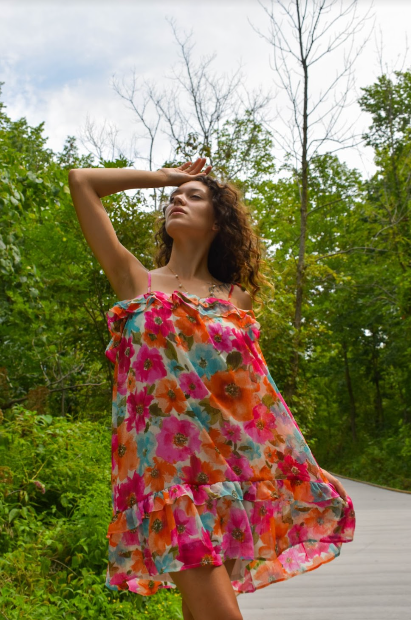 Be Our Guest Floral Dress