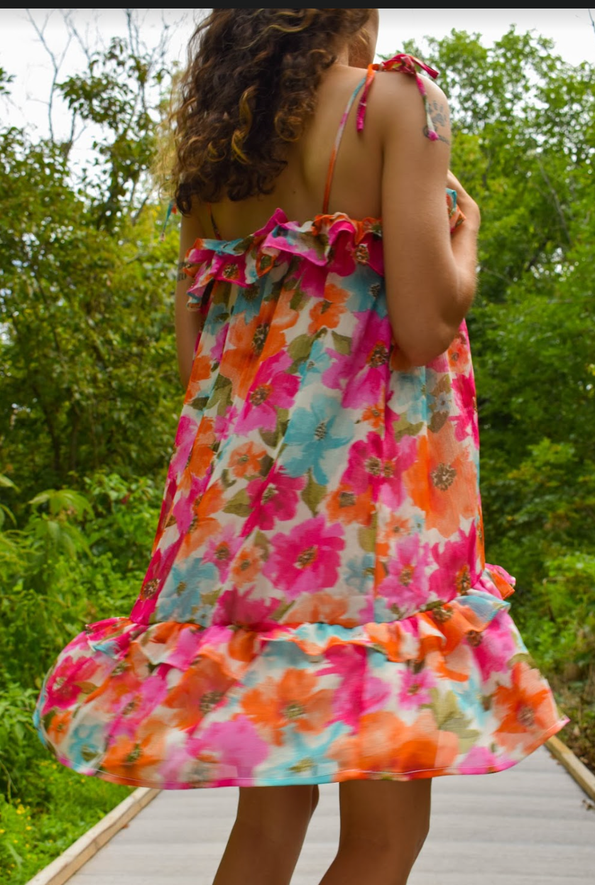 Be Our Guest Floral Dress