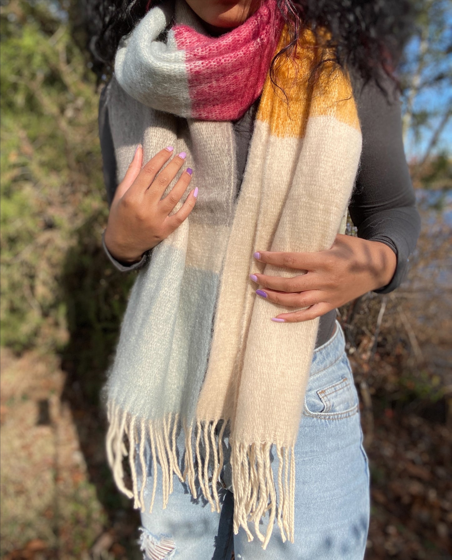 Faux Mohair Scarf