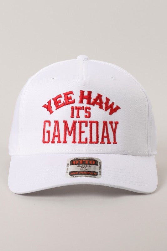 Yeehaw Game Day Trucker Hat (White / Red)