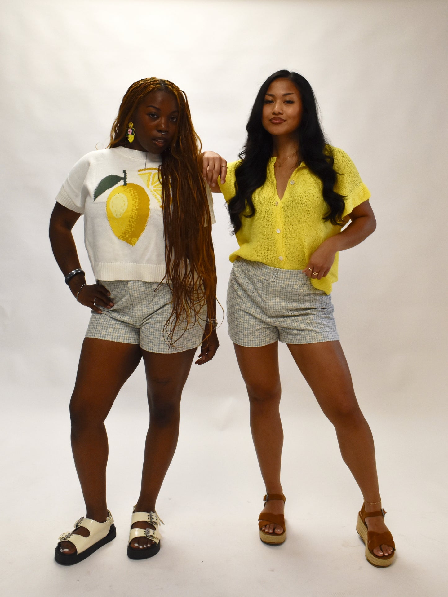Flower Power Floral Gingham Shorts