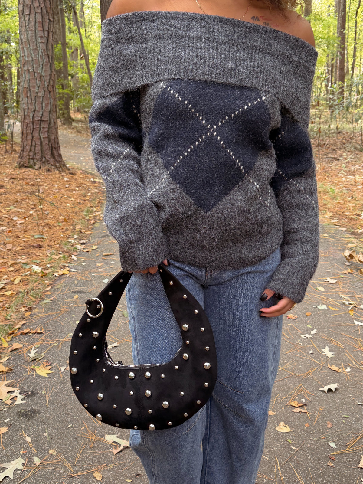 Off Duty Fold Over Knit Sweater