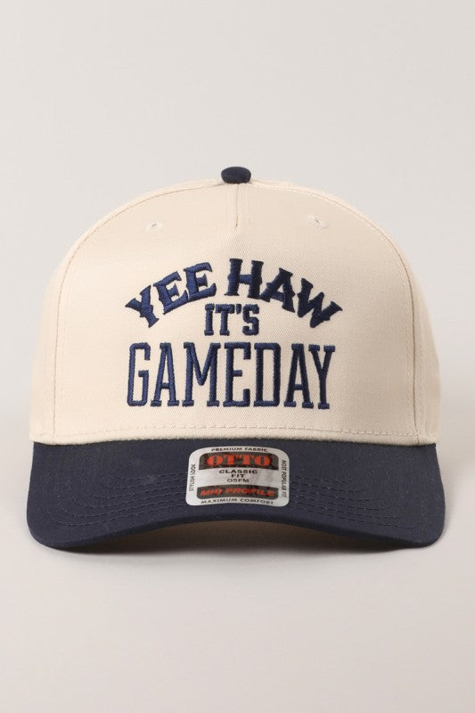 Yeehaw Game Day Trucker Hat (Navy Blue)