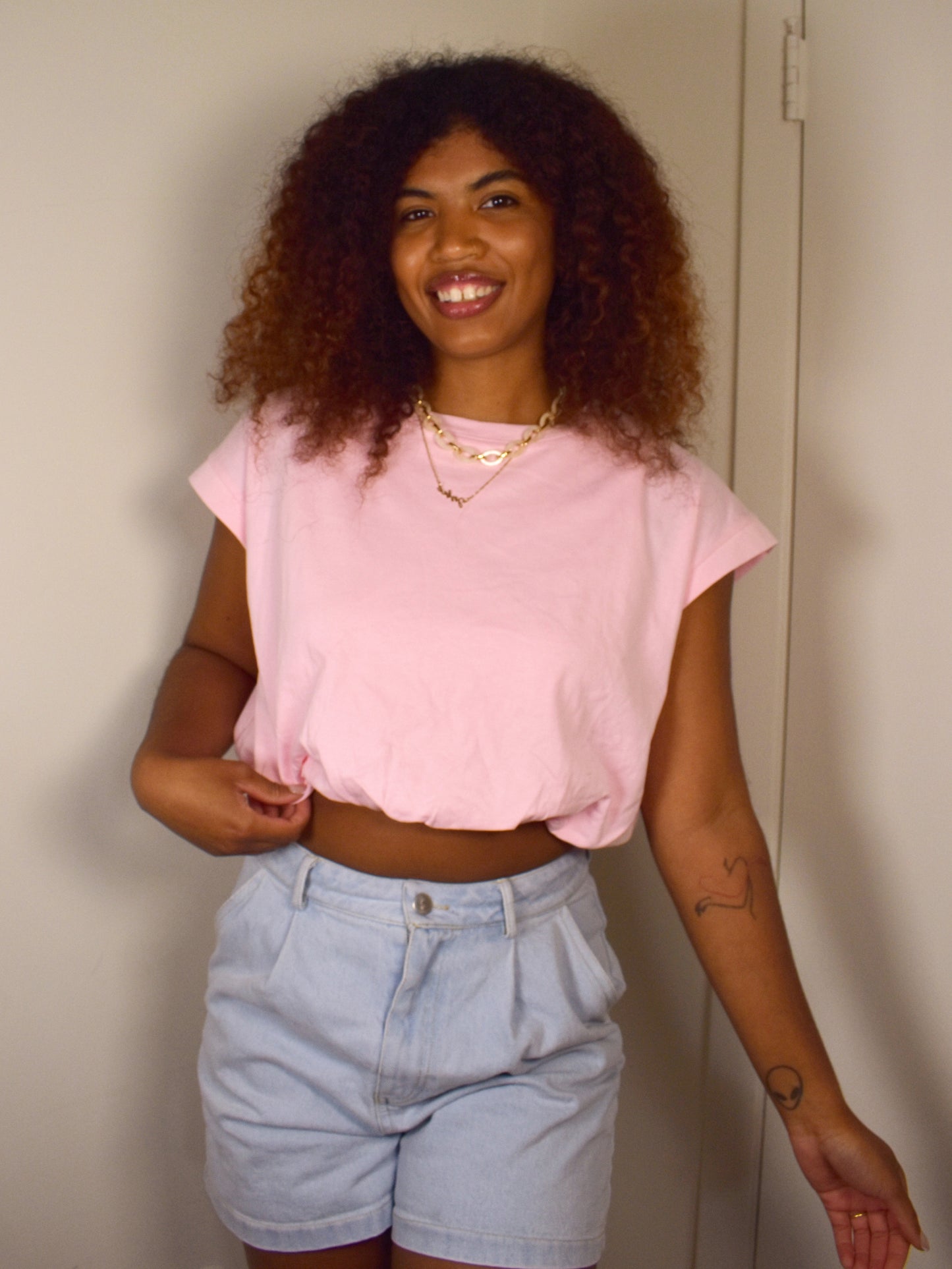 Bubblegum Bubble Hem Top