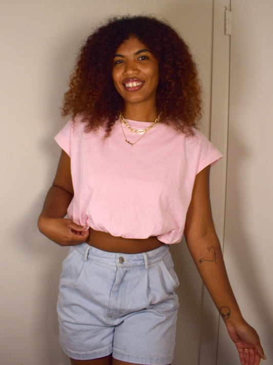 Bubblegum Bubble Hem Top